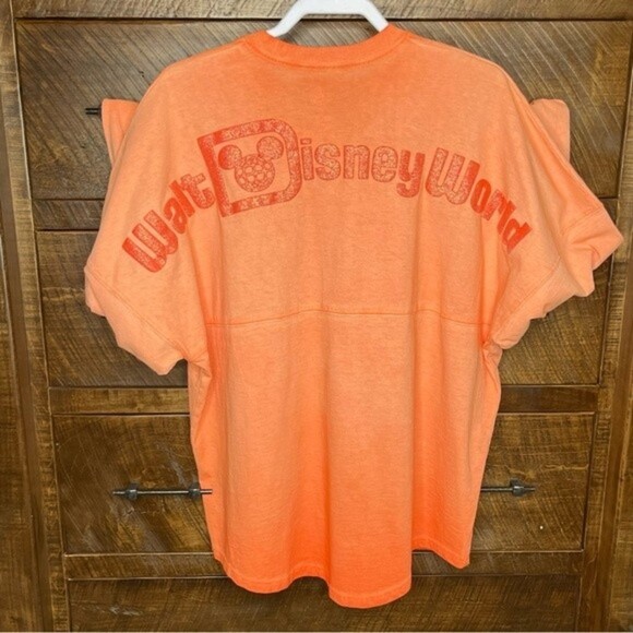 Disney World Spirit Jersey Glitter Ombre Orange Size Large - Picture 4 of 8